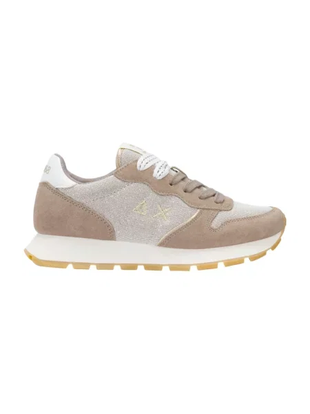 Sneakersy Sun68 skórzane brązowe