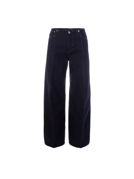 Sportmax Spdora jeansy relaxed fit niebieskie