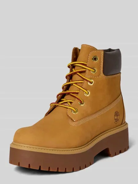 Botki sznurowane z mieszanki skóry Timberland