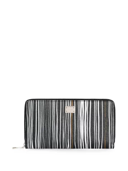 Portofel Dolce & Gabbana cu dungi cu imagine negru