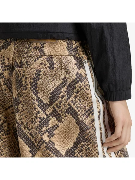 Adidas Snake Print Denim Bermuda Shorts Linen/ Magic Beige béžová