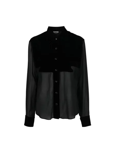 Koszula Tom Ford szyfonowa czarna