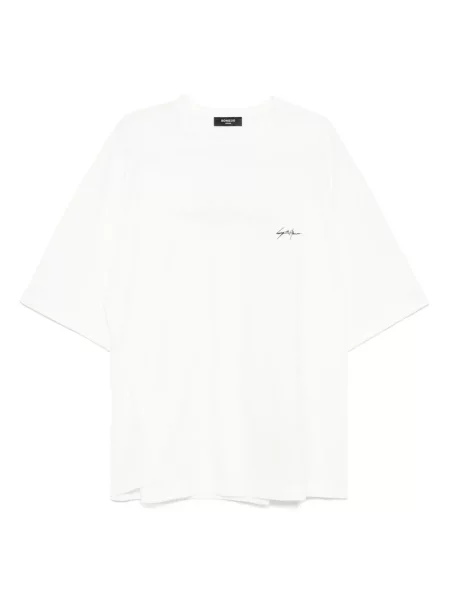 Asymetrické tričko Songzio s autogramem bílé