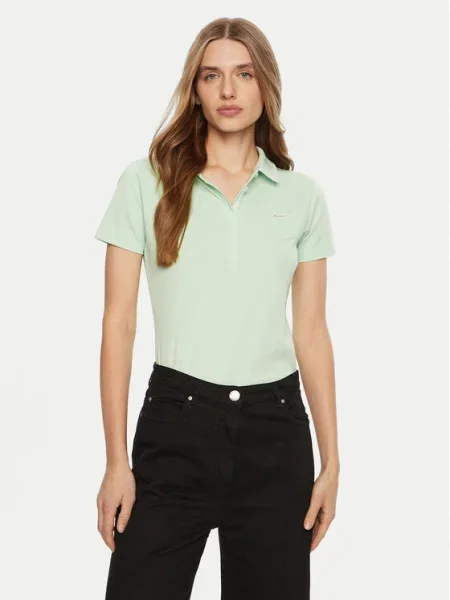 Guess Tricou polo verde