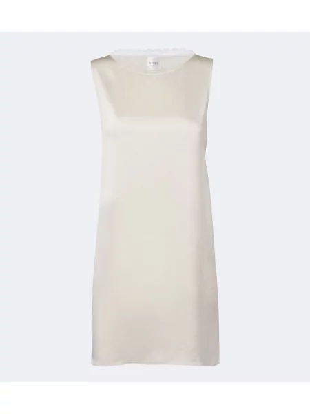 Rochie Leset din satin alb