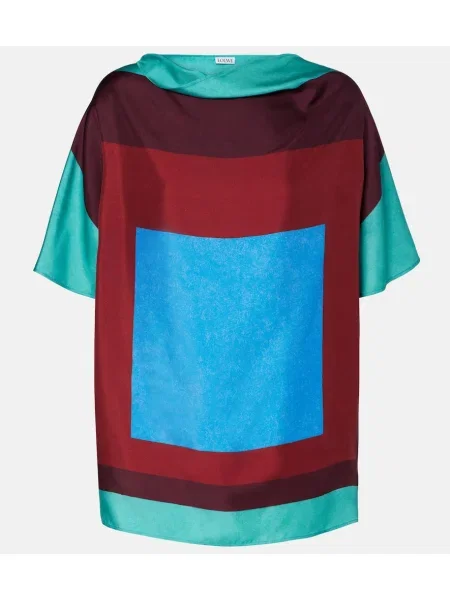 Top Loewe din satin cu imagine