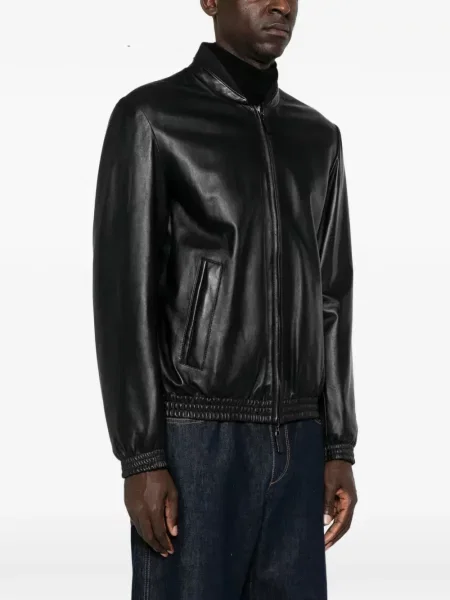 Geanta de piele Emporio Armani negru