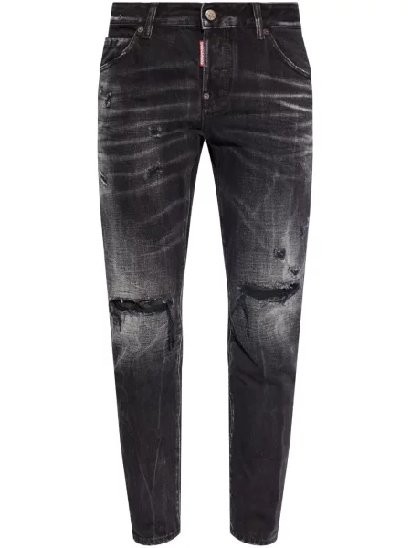 Jeansy skinny dziecięce Dsquared2 czarne