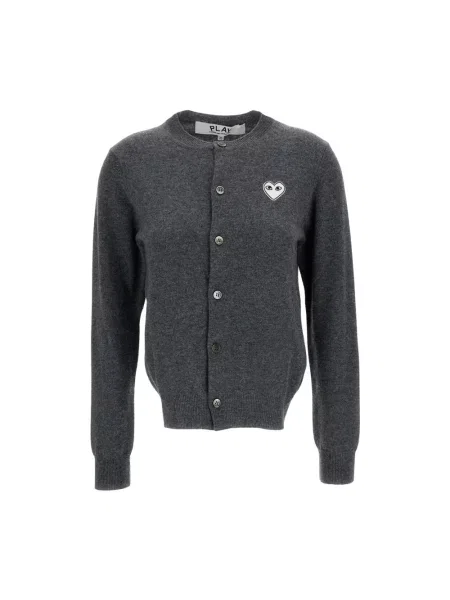 Kardigan Comme Des Garcons Play wełniany szary