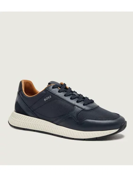 Sneakerși Boss Black din piele negru