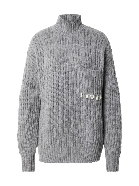 ITALIA Svetr Rosanna šedý melír bílá