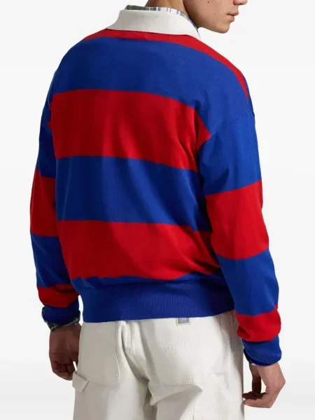 Ριγέ polo Polo Ralph Lauren με κέντημα γκρι