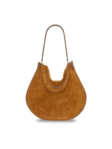 Torebka hobo Isabel Marant skórzana bez fiszbin brązowa