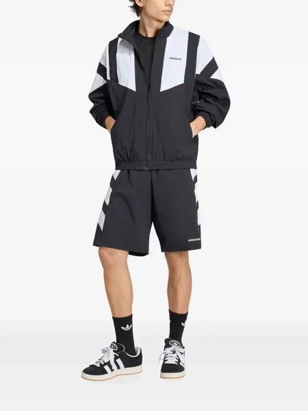 Geacă cămașă Adidas cu broderie alergare cu model piele de șarpe negru