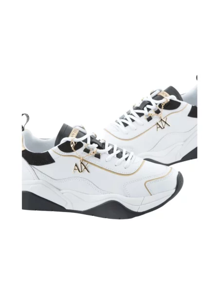 Sneakersy Armani Exchange skórzane białe