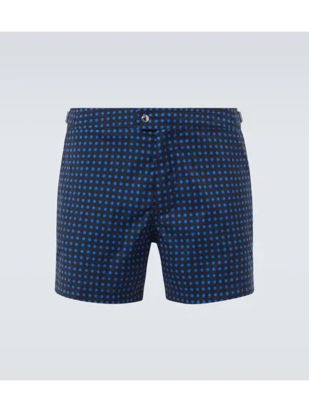 Puntíkatý spodní díl plavek Tom Ford modrý