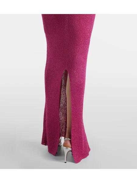 Rochie maxi Bananhot tricotate de costum roz