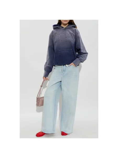 Haftowana bluza Maison Margiela niebieska