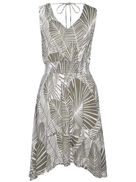 S.Oliver Rochie de plaja verde închis / murdar alb