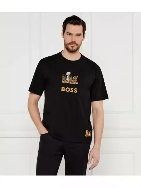 BOSS ORANGE Tricou Tunsil_NFL negru