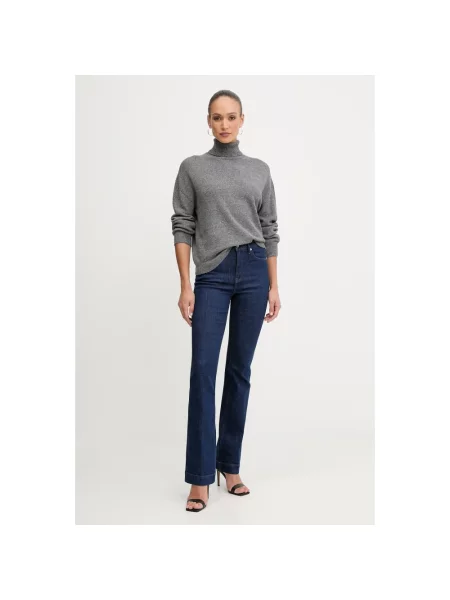 Sweter z golfem Liu Jo szary