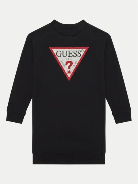 Guess Плетена рокля черен