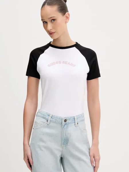 Guess Jeans kratka majica bela