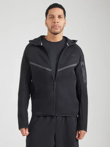 Nike Sportswear Tepláková bunda TECH FLEECE tmavosivá čierna