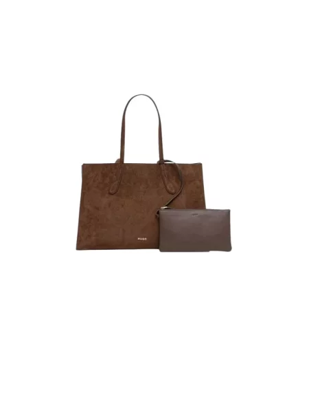 HUGO torebka shopper Cymbeline S_Tote brązowa