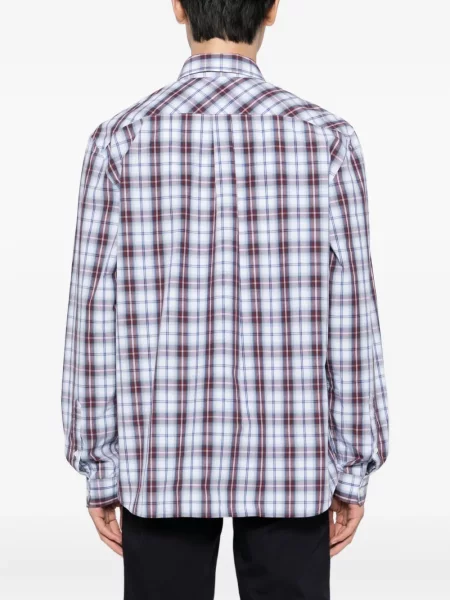 Карирана риза Lacoste синьо