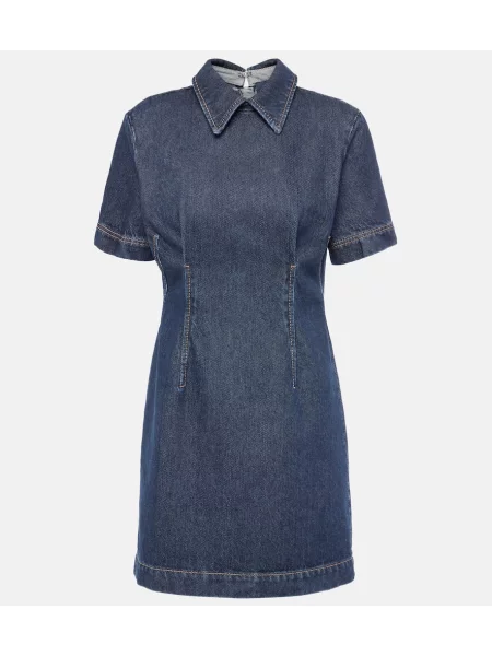 Rochie din denim Sportmax de costum albastru
