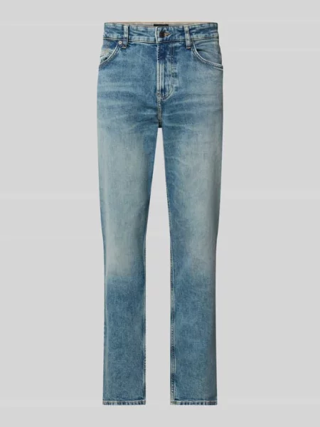 Jeansy o kroju slim fit z mieszanki bawełny model BO' Boss Orange niebieskie