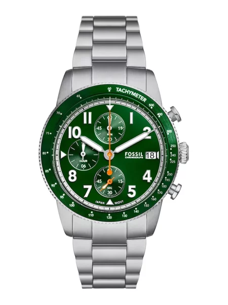 FOSSIL Ceas analogic SPORT TOURER verde închis argintiu