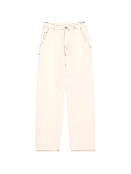 Pantaloni Ami Paris alb