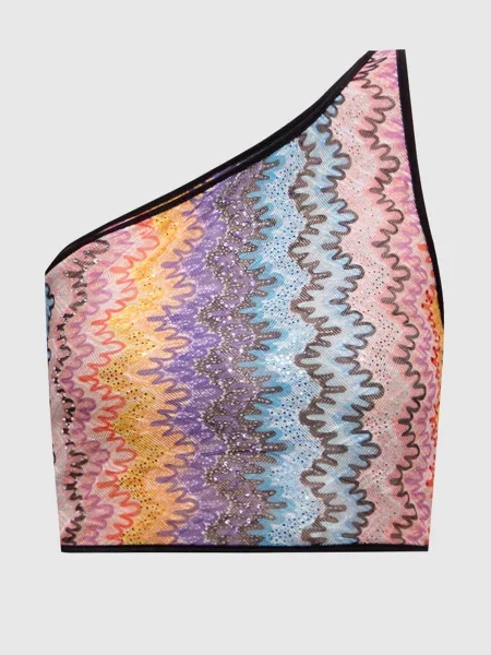 Топ на одне плече з кристалами Missoni