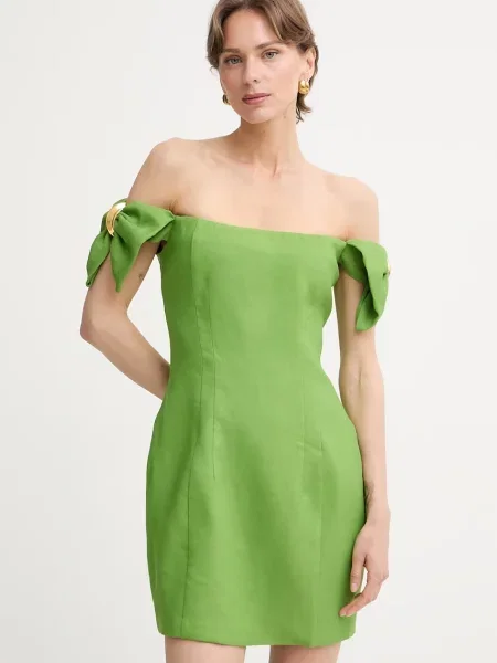 Elisabetta Franchi rochie spaniolă cu in verde