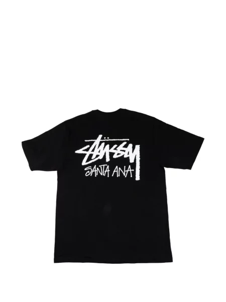Тениска Stüssy с принт черно
