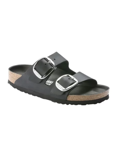 Birkenstock Klapki Arizona Big Buckle Leoi schwarz czarne
