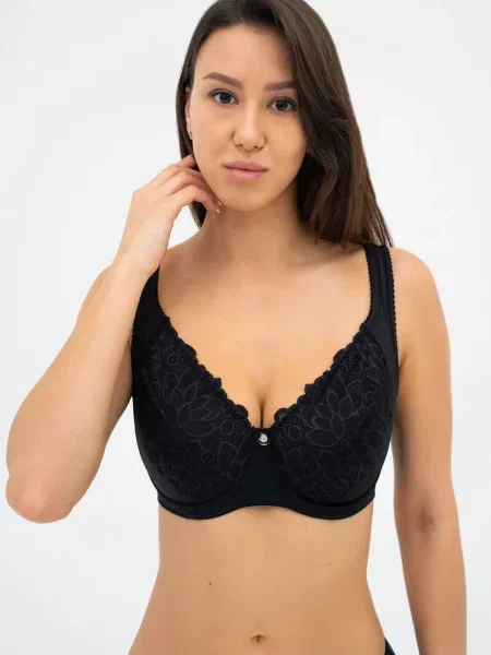 Бюстгальтер с уплотнённой чашкой 12 чорний