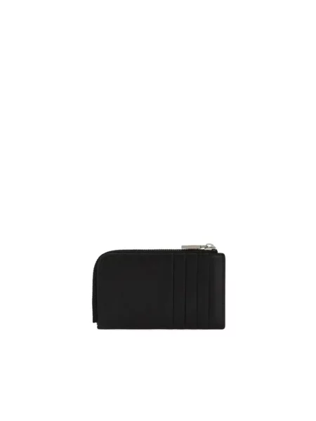 Portfel Dolce And Gabbana skórzany z logo czarny