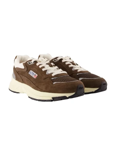 Sneakersy Autry brązowe