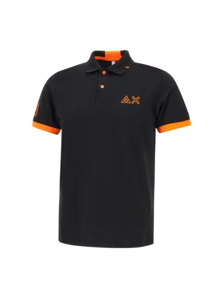 Koszulka polo Sun68 z logo czarna