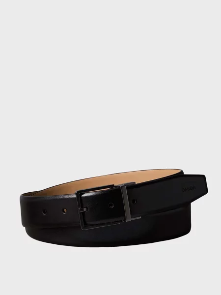 Кожаный ремень Calvin Klein черный