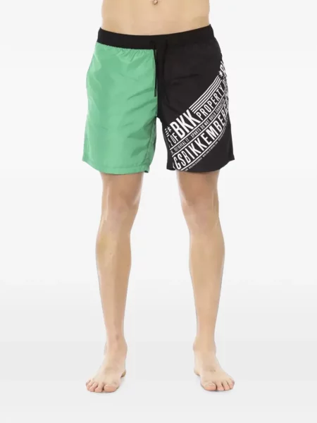 Slip de baie Bikkembergs cu imagine negru