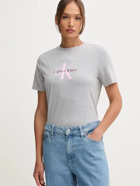 Тениска Calvin Klein Jeans дамска бяло
