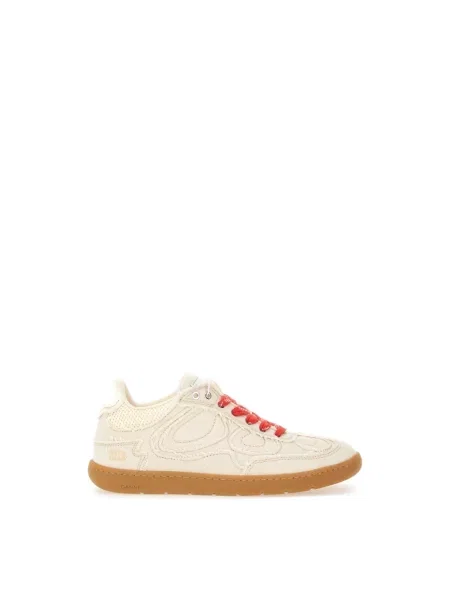 Sneakersy Ganni płócienne białe