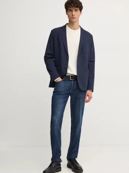 Шерстяной легкий свитер Pepe Jeans с круглым вырезом бежевый