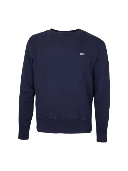Haftowana bluza nierozpinana Autry z dekoltem w kształcie litery U niebieska
