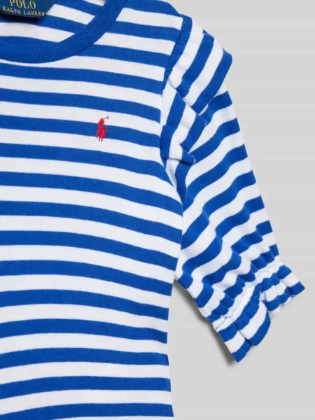 Bluzka z długim rękawem z dekoltem okrągłym Polo Ralph Lauren Teens niebieska