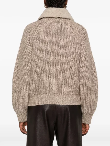 Gulerat cardigan Brunello Cucinelli tricotate